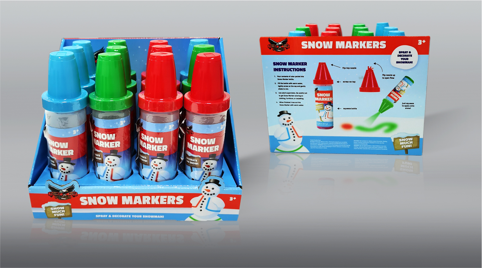  Flexible Flyer Build a Snowman Kit & Snow Art Markers